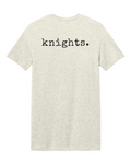 Knights Typewriter Text Graphic T-Shirt Heather Oatmeal