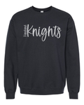 Kaneland Knights Stacked Graphic Crewneck Sweatshirt Black
