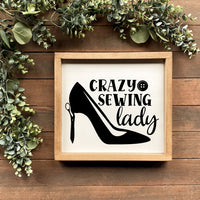 Crazy Sewing Lady
