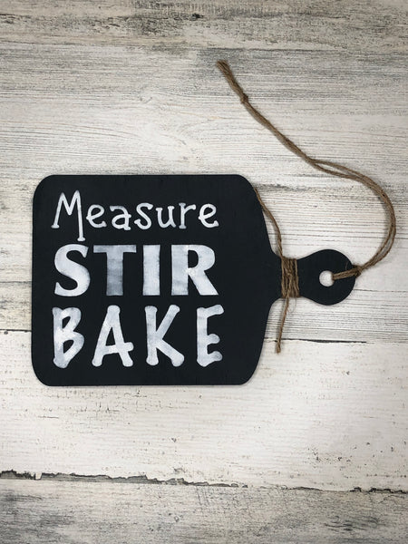 Measure, Stir, Bake Cutting Board